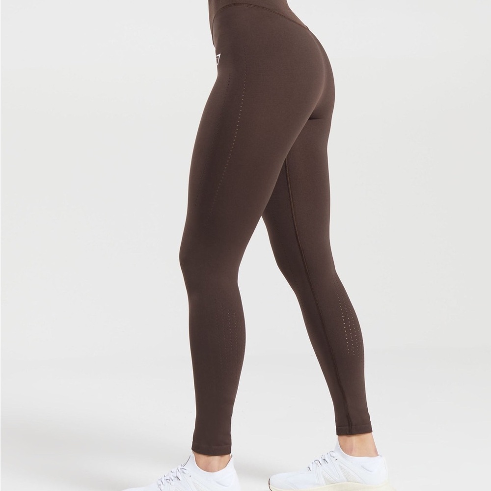 Gymshark Dark Brown SWEAT SEAMLESS LEGGINGS XXL - Picture 2 of 9